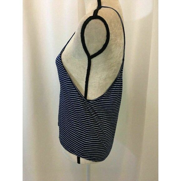 Emma & Sam Anthropologie New W Tag Blue White Striped V Neck Tank Top Cami Xs - Picture 3 of 7